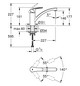 GROHE Spültisch-Einhebelmischer Eurosmart 1/2", flacher Auslauf, Durchfluss 11 l/min, chrom