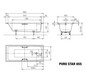 Kaldewei Badewanne PURO STAR 655 180x80cm, Antislip, manhattan