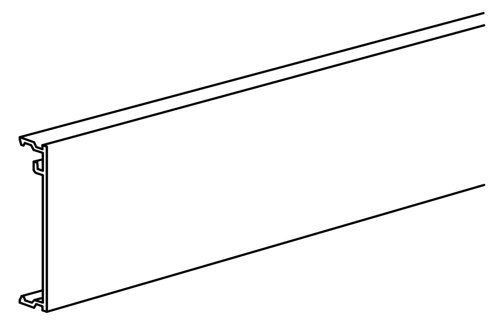 Oberteil GEB-K Alu ver-ws 13x2500mm besch hfr glatt RAL9016