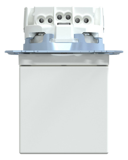 Steckdose 1f akws glz System M UP Klappd IP20 aktivweiß