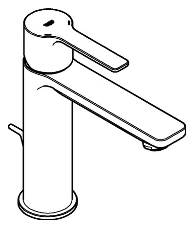 GROHE Waschtisch-Einhebelmischer Lineare 1/2", S-Size, Zugstangen-Ablaufgarnitur, chrom