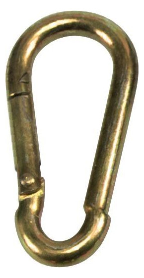 Bild Feuerwehr-Karabinerhaken gelb-Zn 80x 8mm - PÖSAMO-0