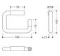 HEWI WC-Anlagen-Papierrollenhalter 477 160x120mm, felsgrau