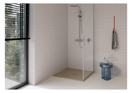 Duschfläche BetteFloor 8721 120cm, Mini-Wannenträger, greige