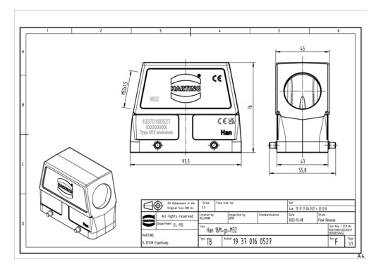 HART Tüllengehäuse-OT M32    19370160527 