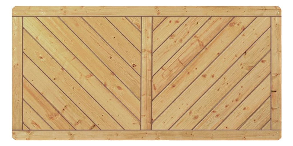 Bild CLASSIC-Serie-Diagonal 180 x 90 cm, kdi-grün Rahmen 40/70 mm, Profilbretter 16/1 - n.a.-0