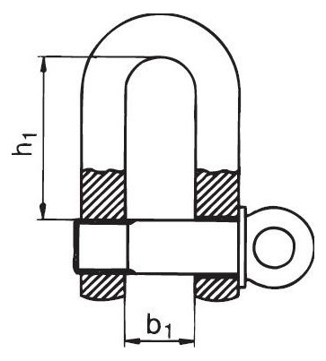 Bild Schäkel gerade schwarz-Zn 10,0mm-3,8"" - PÖSAMO-1