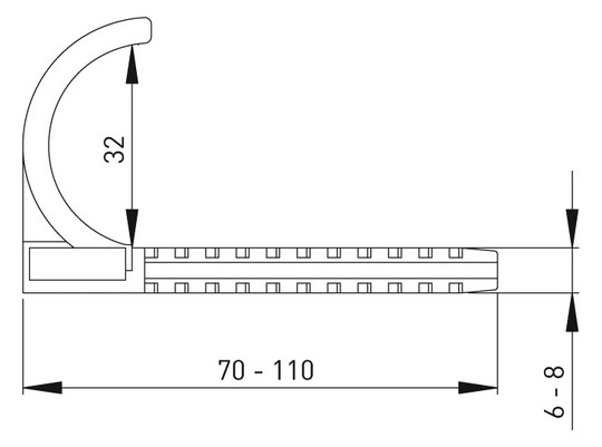 ASW Rohrhaken 8,0 mm x 110 mm, einfach
