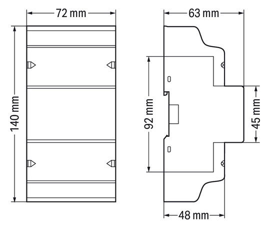 Drehstromzähler Vierleit elektr digi 65A geeicht B 5A RS-485 184-276V/N-L S0