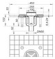 Dallmer Bodenablauf CeraDrain 49 VC 10, 100 x 100 mm, DN 50, senkrecht
