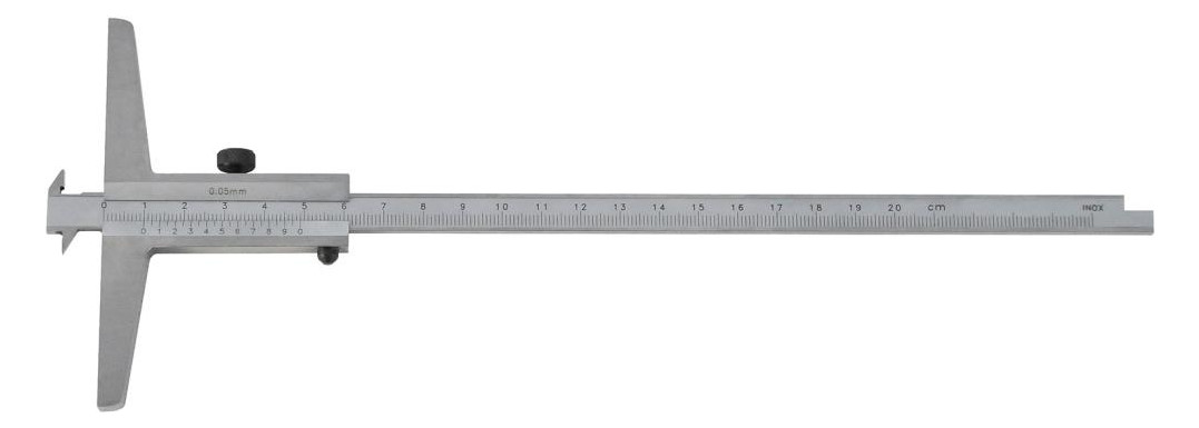Bild Tiefenmessschieber mit Schieber mit dopp elten 200mm FORTIS-0