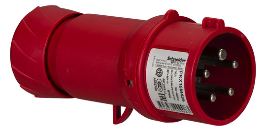 CEE-Stecker 5p 16A IP44 Acti9 380-415 V (50+60 6h schraubl.Kl Kst Verschraubung