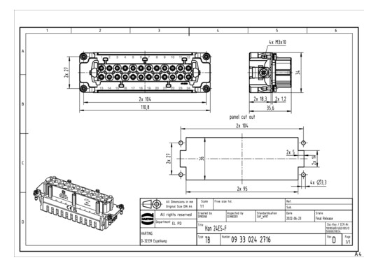HART Buchseneinsatz Han ES   09330242716 