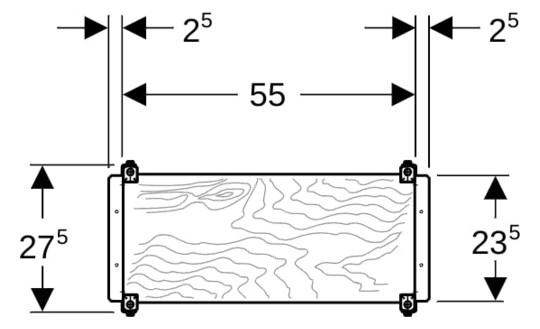 Geberit UP-Montageplatte Duofix universell, tiefenverstellbar, für Trockenbau, Holz, für UP-Armaturen