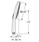 GROHE Handbrause Rainshower SmartActive130 Cube 3 Strahlarten, mit Durchflusskonstanthalter, warm sunset