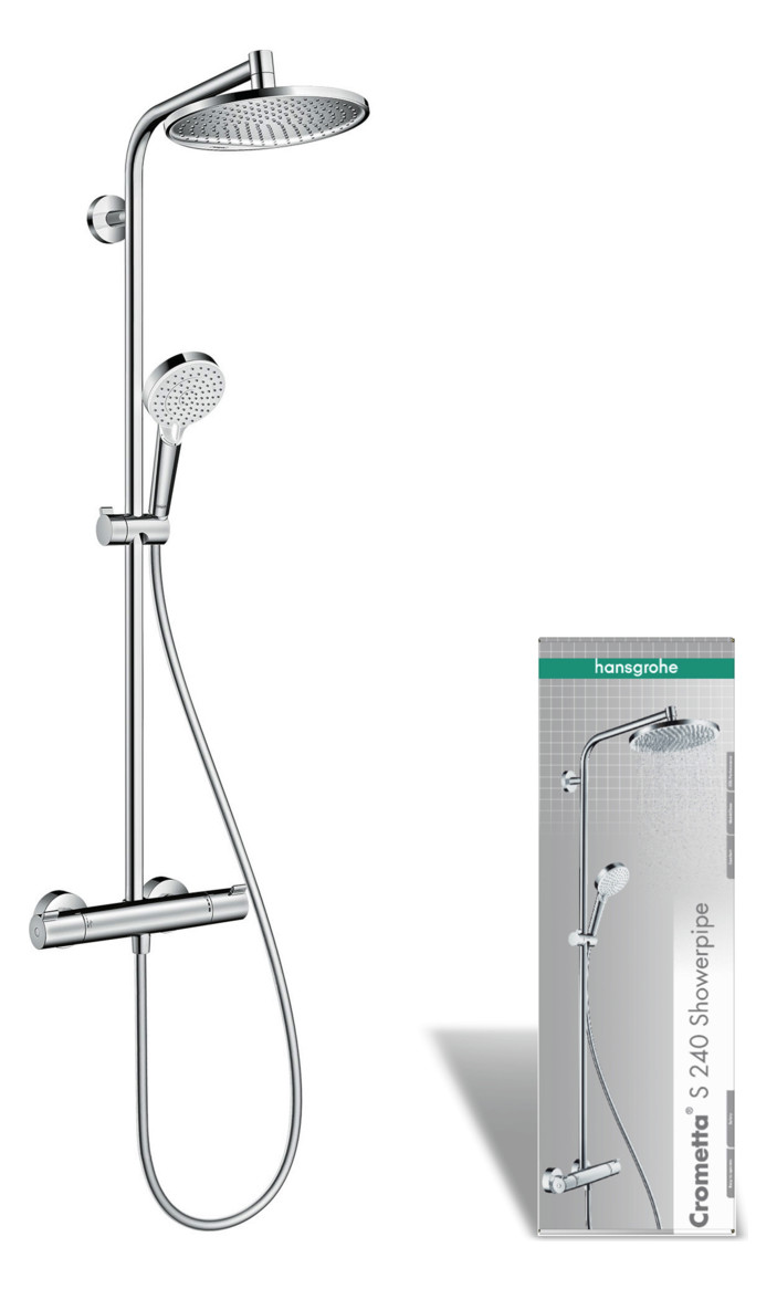 hansgrohe Showerpipe Crometta S mit Thermostat, 16 l/min, chrom