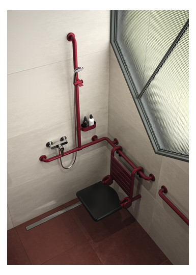 Normbau Haltegriff Nylon Care 800 mm, Standard, weiß