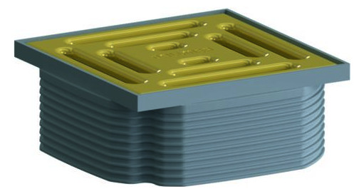 Dallmer Aufsatz DallDrain Pure zinkgelb (RAL 1018), 100x100mm