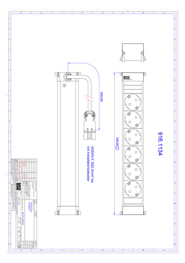 Bachmann POWER FRAME 6xCEE7/3   916.1134 