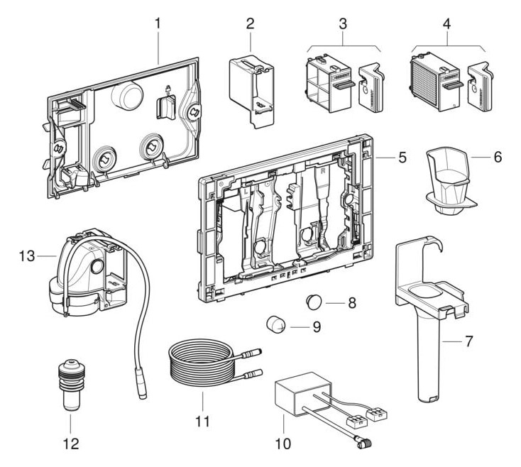 Geberit Einwurfschacht hochglanz verchromt, für Reinigungssticks Geberit Einwurfschacht hochglanz verchromt, für Reinigungssticks