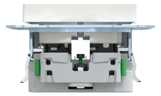 Steckdose 1f polws glz 1USB-A 1USB-C UP m.BS Mit erhöhtem Berührungsschutz IP20