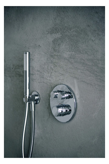 Ideal-Standard Fertigmontageset CeraTherm Navigo rund, 2 Entnahmen, für UP-Brausethermostat, Chrom