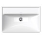 Duravit Waschtisch D-Neo 65 x 44 cm, ohne Hahnloch, weiß WonderGliss, Überlauf, Hahnlochbank, weiß