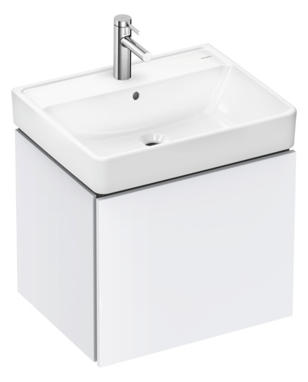 hansgrohe Waschtisch Xanuia Q 600x480mm, mit Hahnloch/Überlauf, weiß