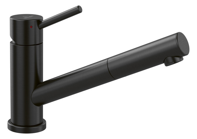 V&B Spültisch-Einhebelmischer Como Window 8,6 l/min, umlegbar, ausziehbar, Edelstahl anthracite