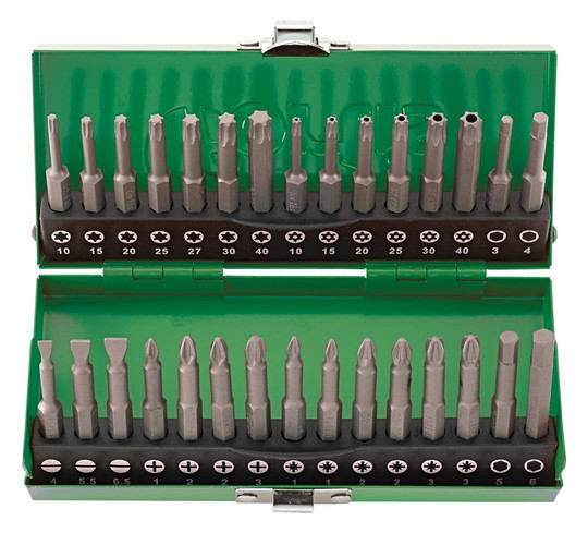 fortis-Bit-Sortiment - 31-teilig, Schlitz, PH, PZ, Torx...