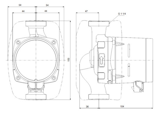 GRUNDFOS Hocheffizienz Umwälzpumpe ALPHA2 20-40 N 150 1x230V 50Hz 6H