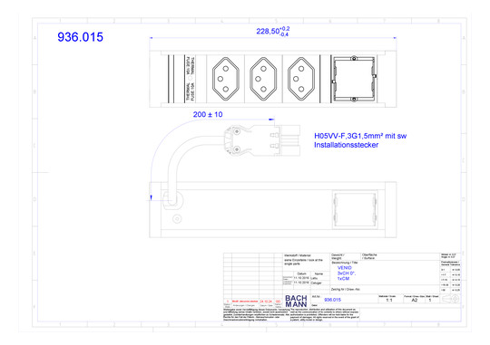 Bachmann Steckdoseneinheit VENID 936.015 