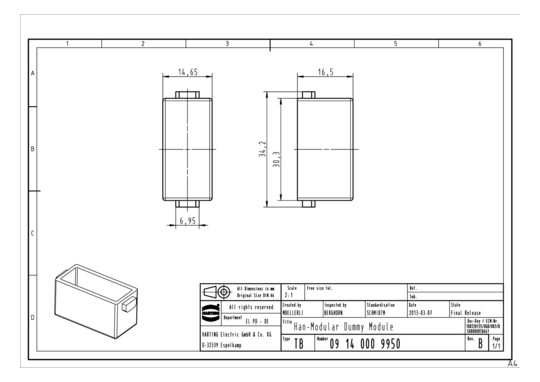 HART Han-Modular Blindmodul  09140009950 