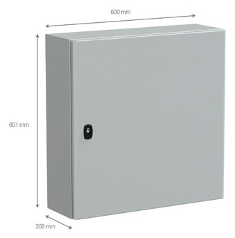 Wandschrank ST IP55 B600xH600xT200mm m.MPL pulverbesch