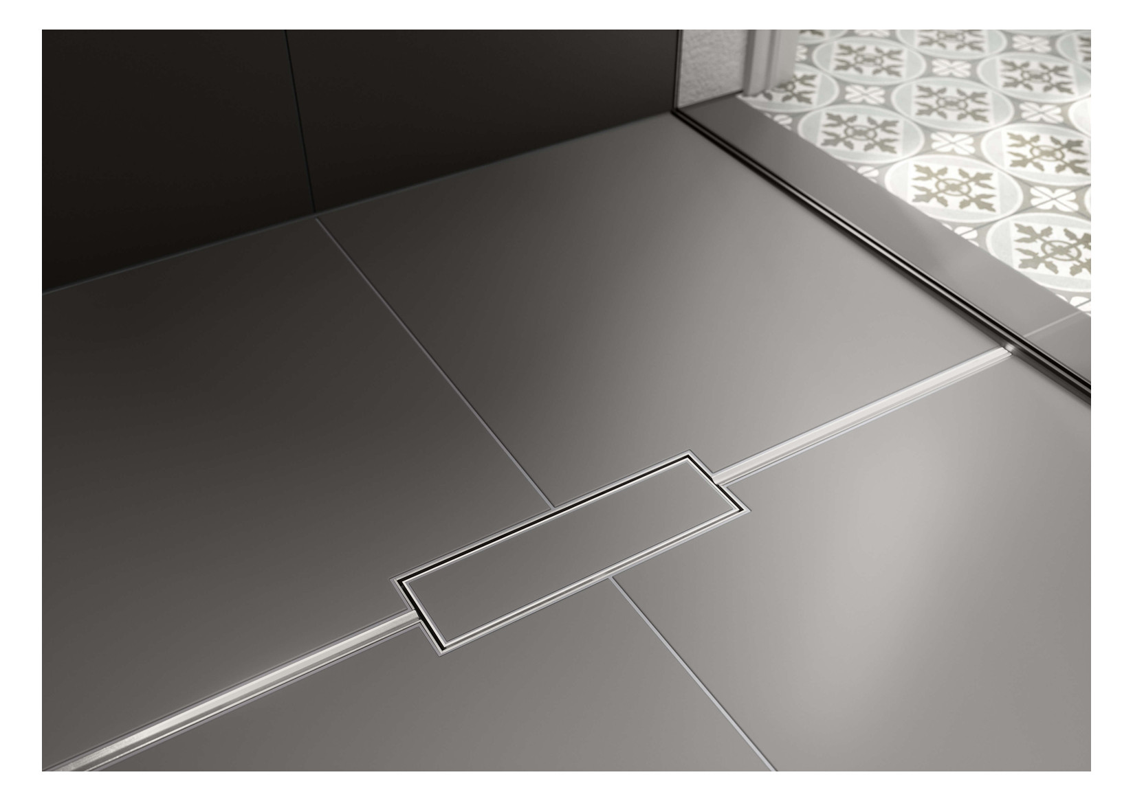 Dallmer Duschrinne CeraFloor Connect Edelstahl matt, 800-1500mm