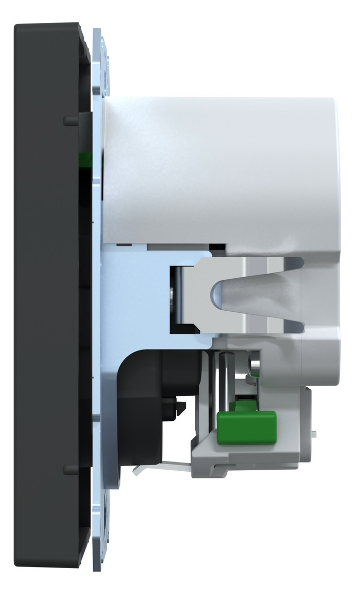 Steckdose 1f anth mt 1USB-A 1USB-C UP m.BS Mit erhöhtem Berührungsschutz IP20
