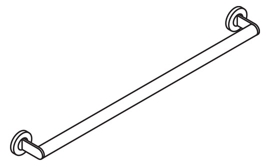 HEWI Haltegriff System 900 Länge 800 mm, pulverbeschichtet weiß tiefmatt, Edelstahl