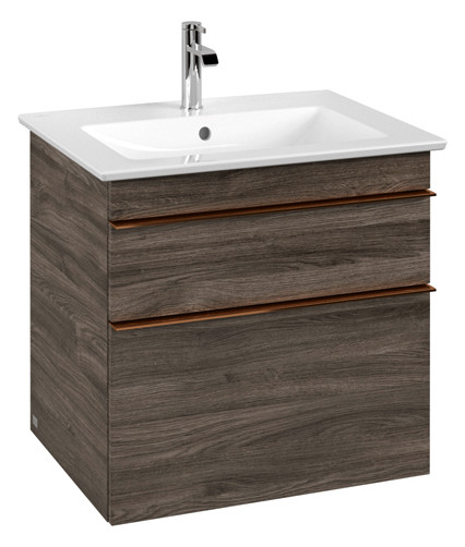 V&B Waschtisch-Unterschrank Venticello 60,3x59x50,2cm, Griff Copper, stone oak
