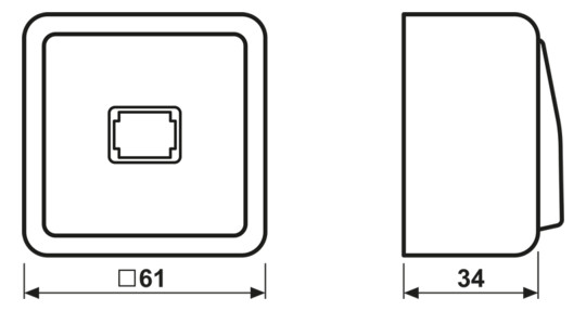 Wipptaster-Modul aws 1S A AP 600 m.Bel IP20 glz