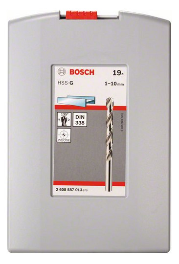 Bohrerset 19tlg Ø1-10mm HSS-G Box KstBox