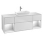 V&B Waschtisch-Unterschrank Wandbeleuchtung Finion 160cm, Abdeckplatte white matt, Regal White matt lacquer, White matt lacquer