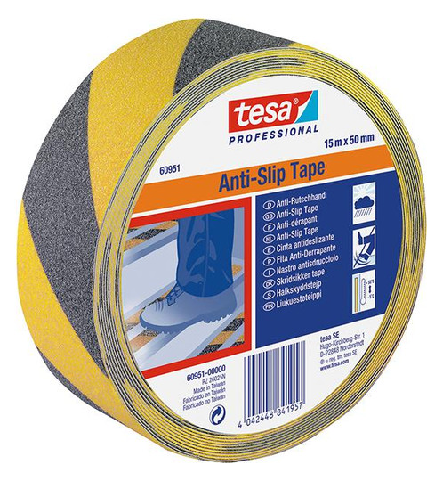 tesa-Anti Rutsch-Klebeband schwarz/gelb - 15mx50mm