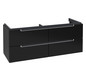 V&B Waschtisch-Unterschrank Subway 2.0 128,7x52x44,9cm, Griff silber matt, black matt lacquer