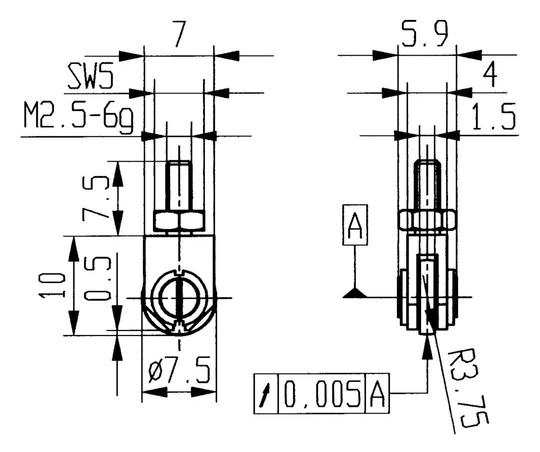 Käfer-Messeinsatz  573/28E - Rolle 1,5mm breit