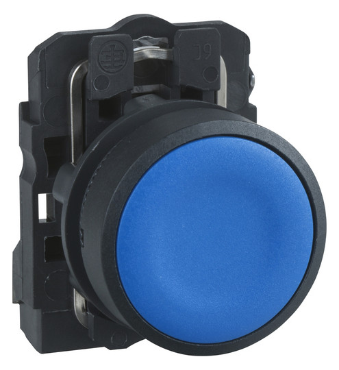 Drucktaster 1f bl rnd Ø22,5mm 1S IP66 fl Tastend