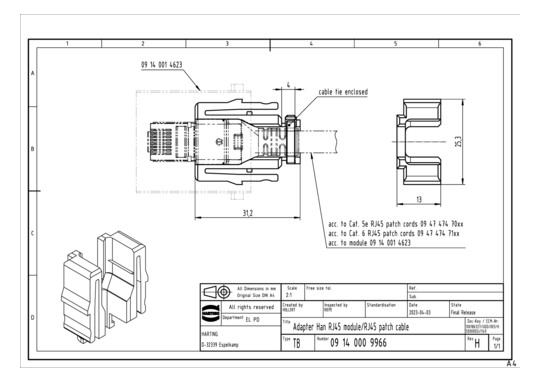 HART Adapter Han RJ45 Modul  09140009966 