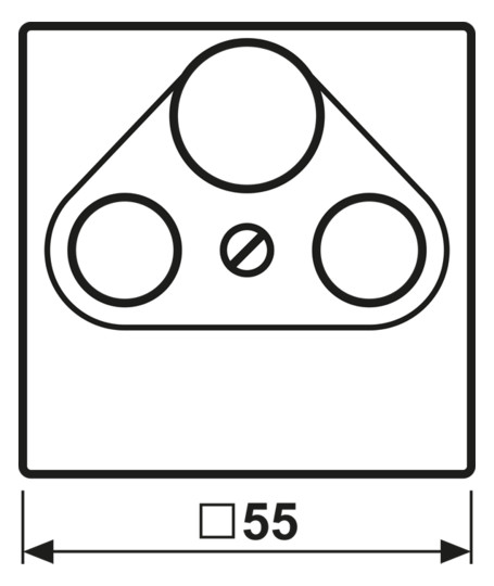 Zentralplatte Sat/TV/Radi AS/A aws 3f Schraubbef ohne