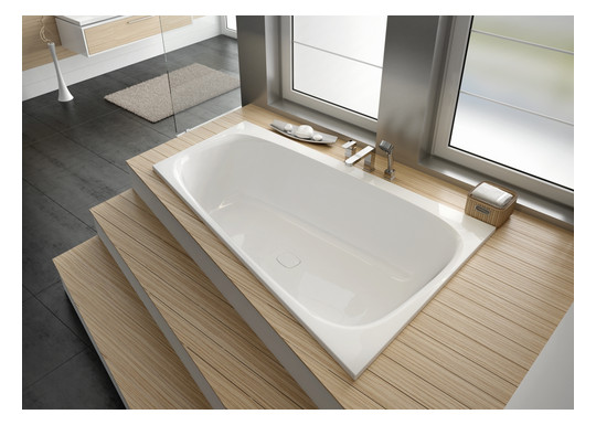 Hoesch Badewanne iSENSI Trapez 150x100cm, rechts, weiß