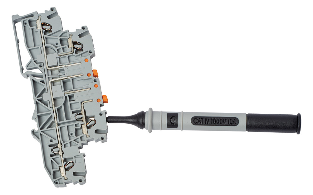 Prüfspitze sw/rt 4mm/Sich PVC 10A CAT.IV 4 mm Sicherheitsstecktechnik