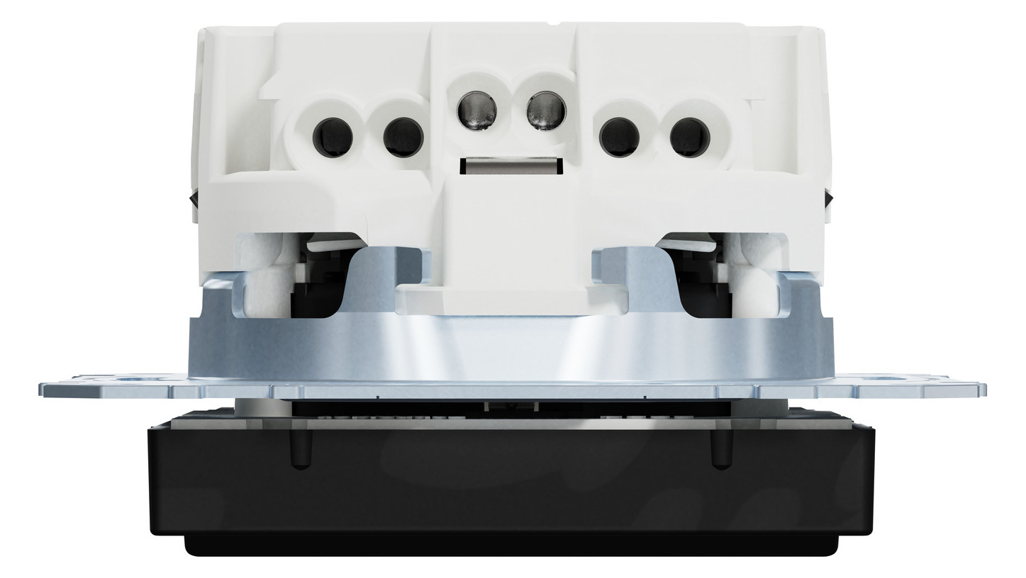 Steckdose 1f sw mt UP m.OL m.BS IP20 Mit Orientierungslicht